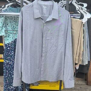 Classic Gray Casual Button-Down Shirt